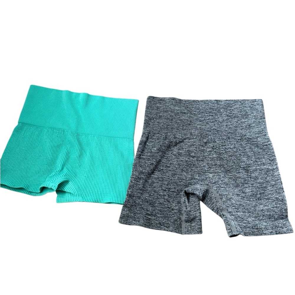 Colsie Workout Shorts Teal and Gray